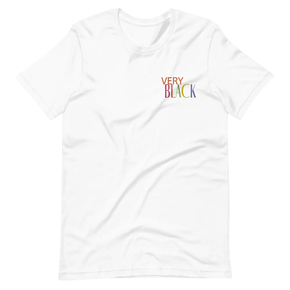 Very Black Embroidered Unisex Tee