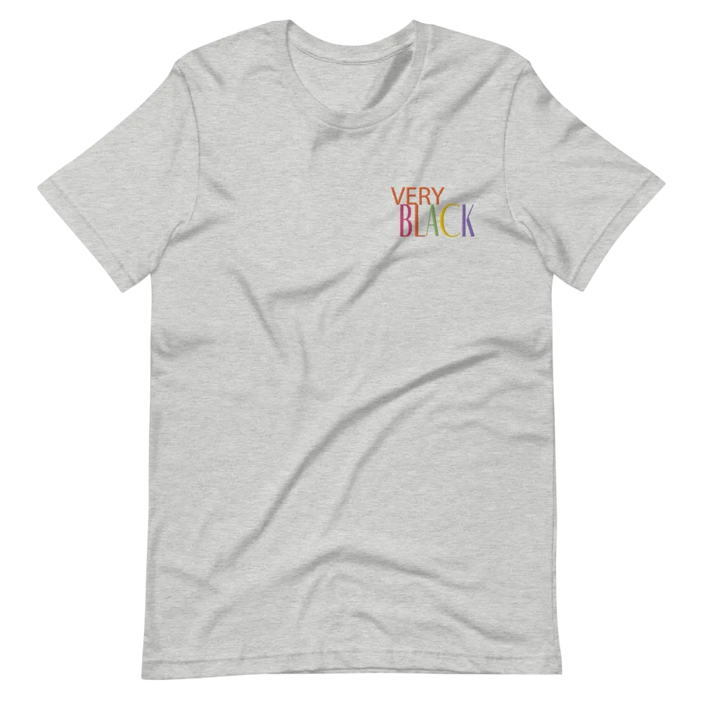 Very Black Embroidered Unisex Tee