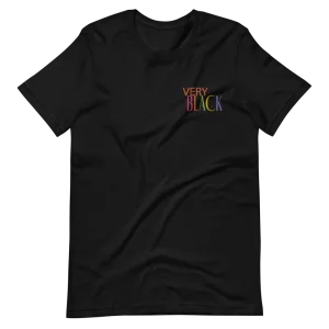 Very Black Embroidered Unisex Tee