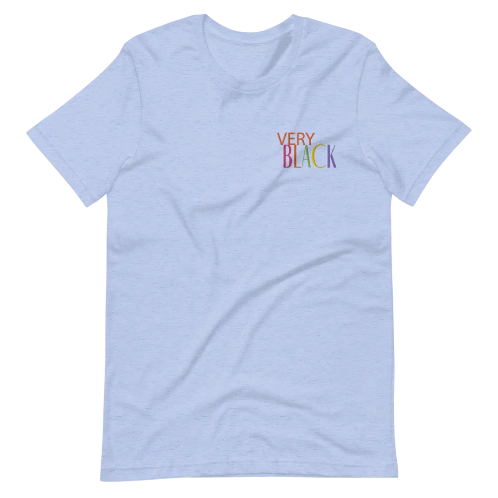 Very Black Embroidered Unisex Tee