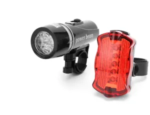 Waterproof Super Bright 5 LED Bike Headlight & Rear Safety Flashlight