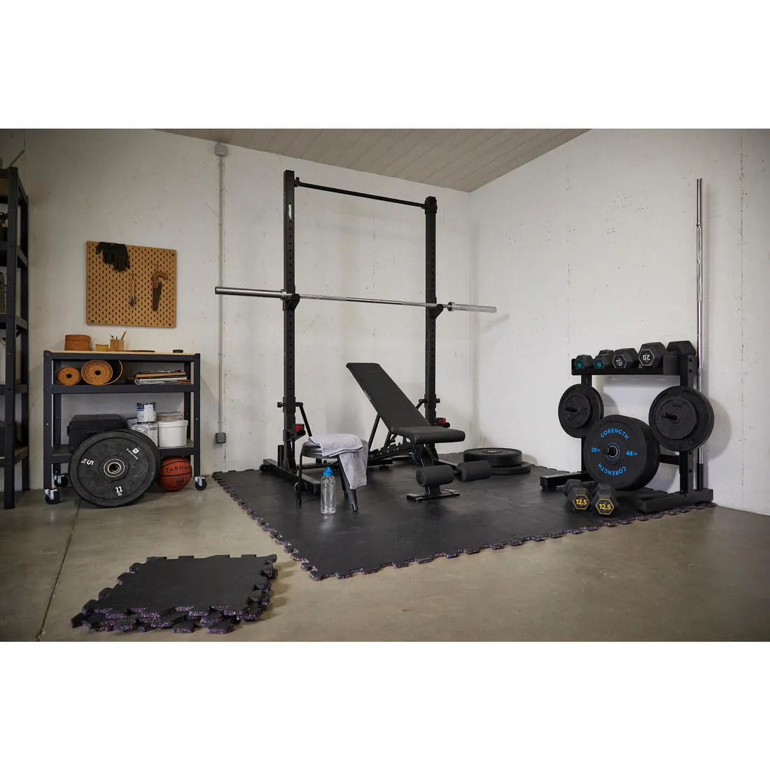 Weight Training Storage Rack for Bars and Weights