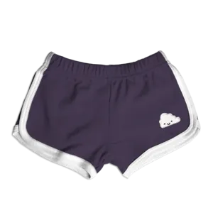 Whistle & Flute Kawaii Cloud Running Shorts - Grape