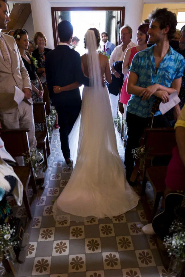 White Chiffon Strapless Sweetheart Simple Wedding Dresses Bridal Gown, SW126