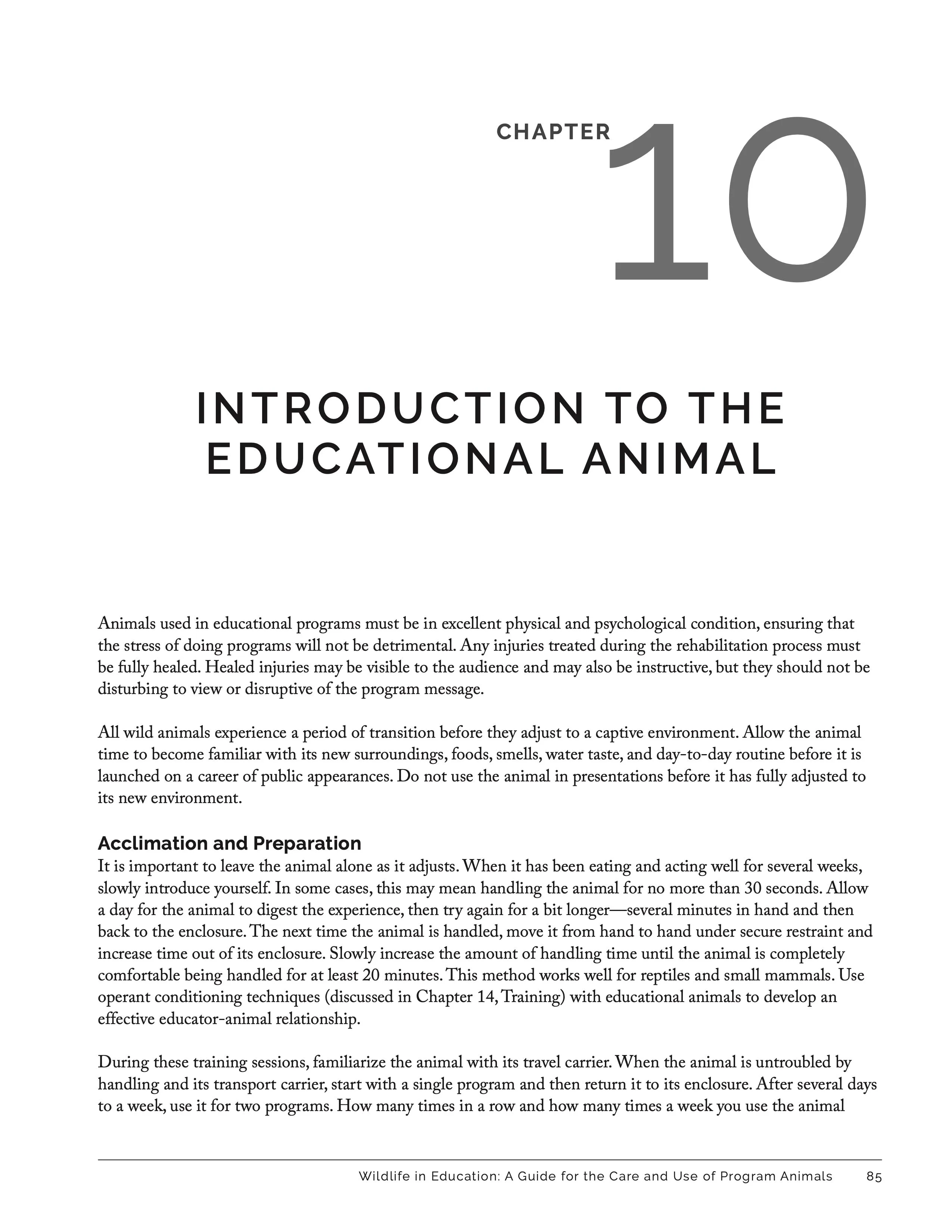 Wildlife In Education: A Guide for the Care and Use of Program Animals, 2nd Ed