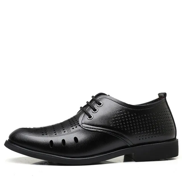 Wing Tip Shoes Genuine Leather Mens Handmade Shoes