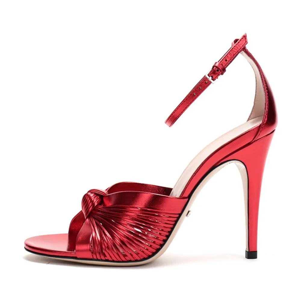 Women Fashion Multi Color Stiletto Heel Sandals Slingback Ankle Strap