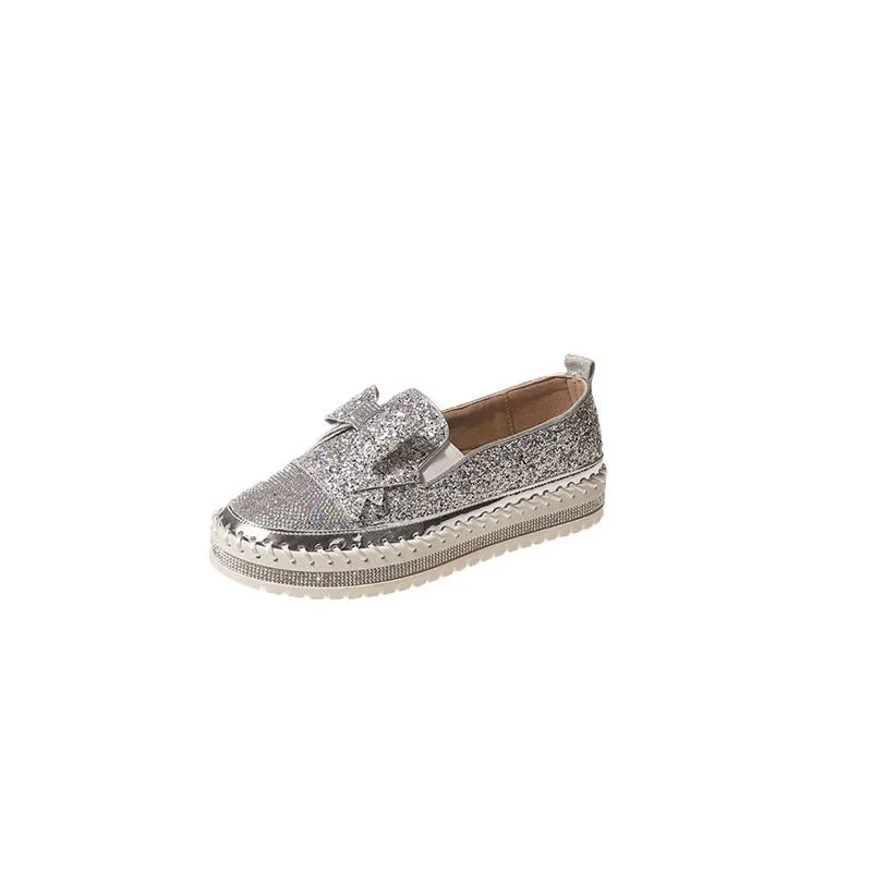 Women's Casual Bow Accessories Simple Sneaker
