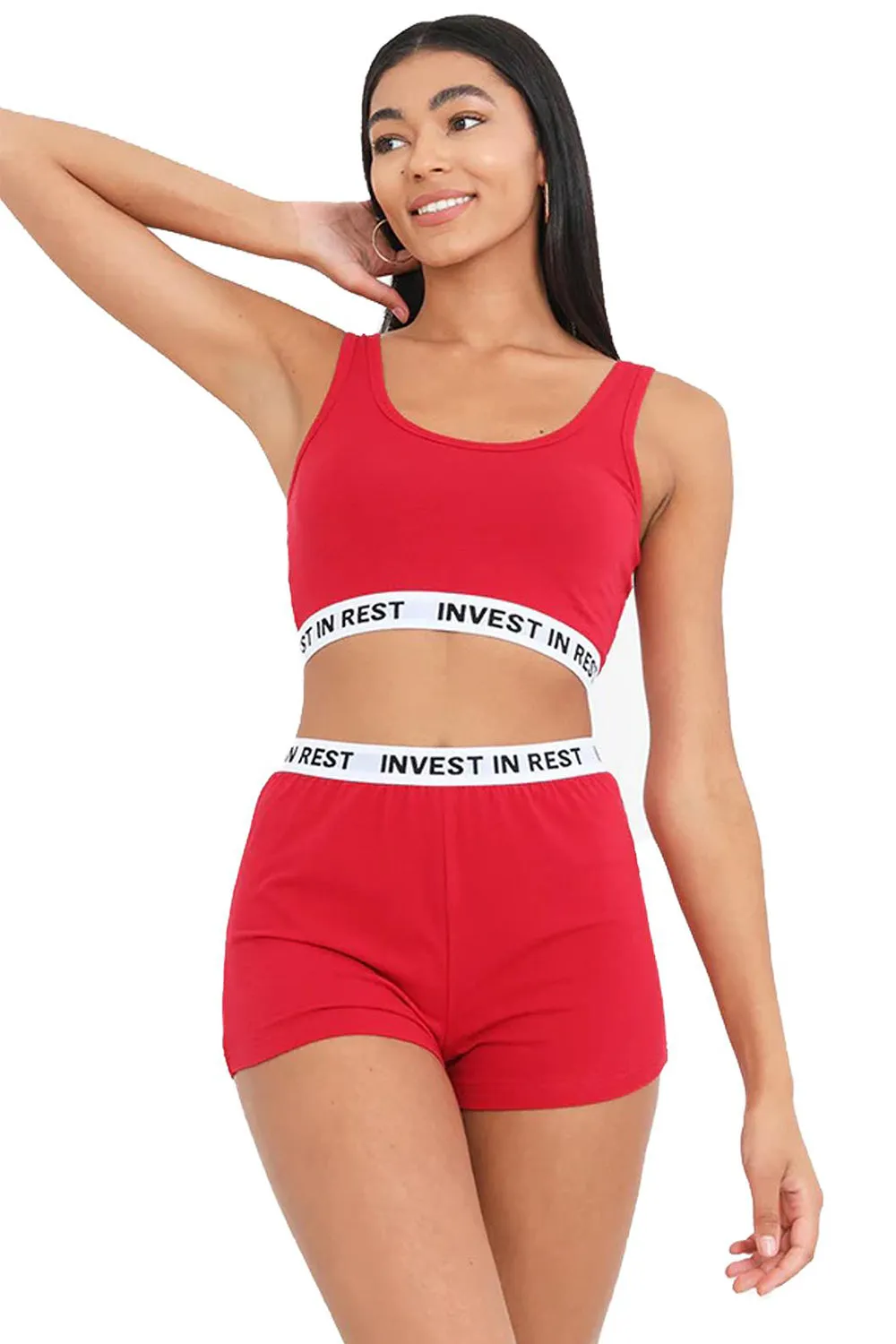Womens Plain Stretchy Sports Gym Set