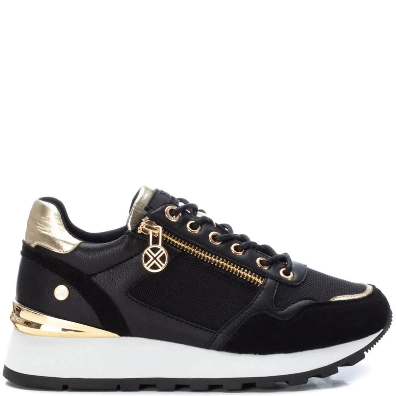 XTI Black & Gold Sneakers