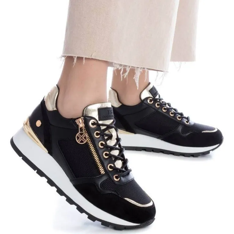 XTI Black & Gold Sneakers