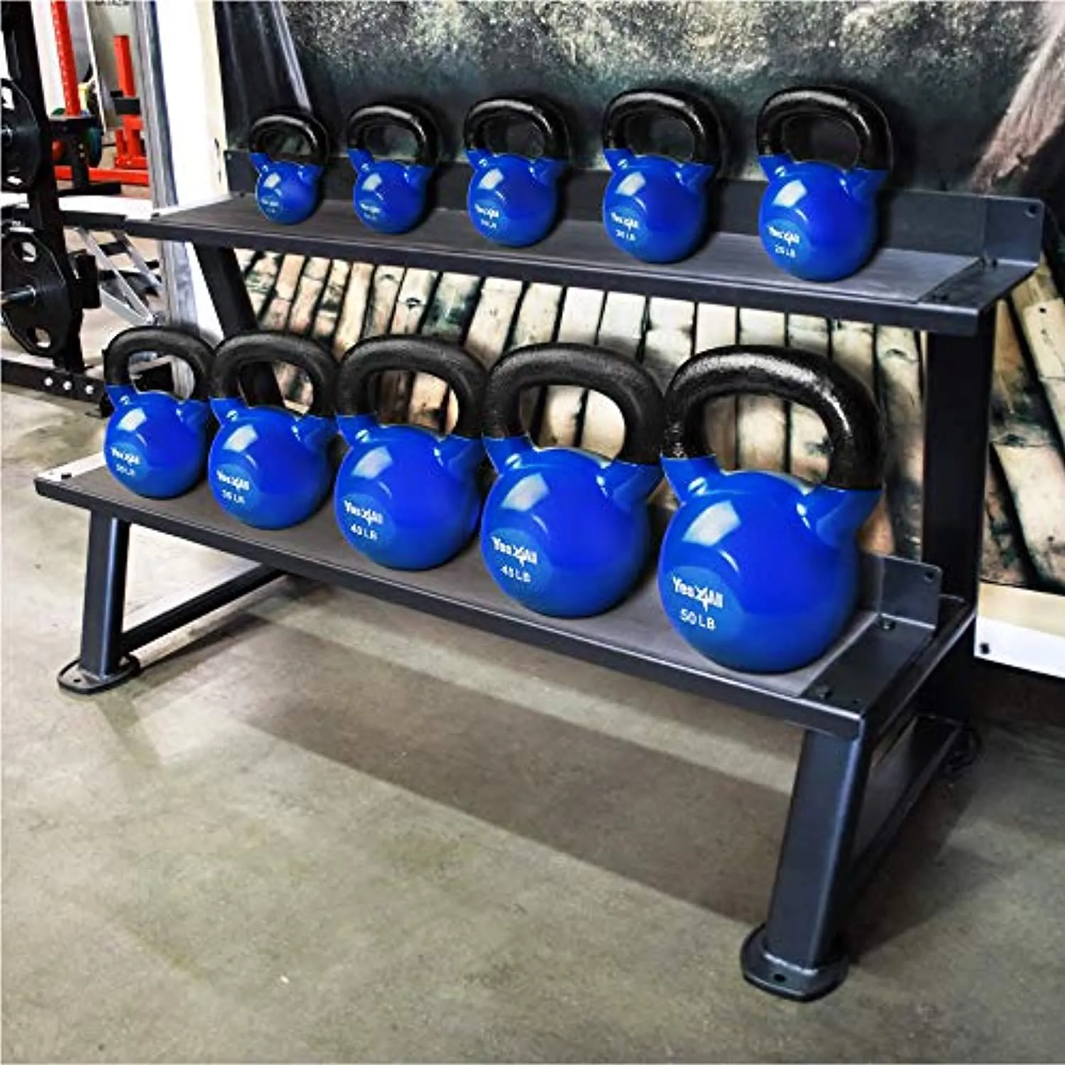Yes4All Vinyl Coated Kettlebell Weights, Weight Available: 5, 10, 15, 20, 25, 30, 35, 40, 45, 50 Lb - Strength Training Kettlebells for Weightlifting, Conditioning, Strength & Core Training