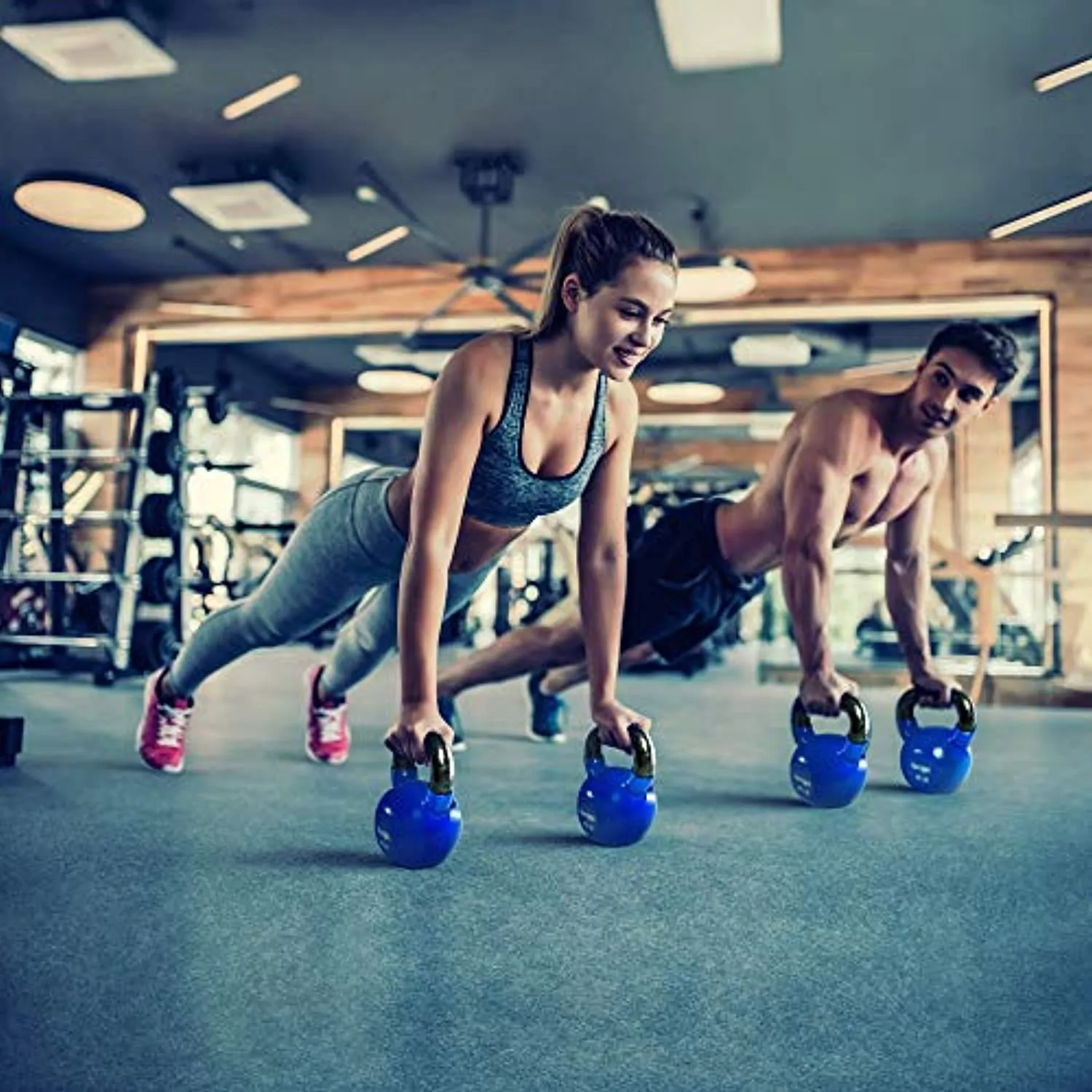Yes4All Vinyl Coated Kettlebell Weights, Weight Available: 5, 10, 15, 20, 25, 30, 35, 40, 45, 50 Lb - Strength Training Kettlebells for Weightlifting, Conditioning, Strength & Core Training