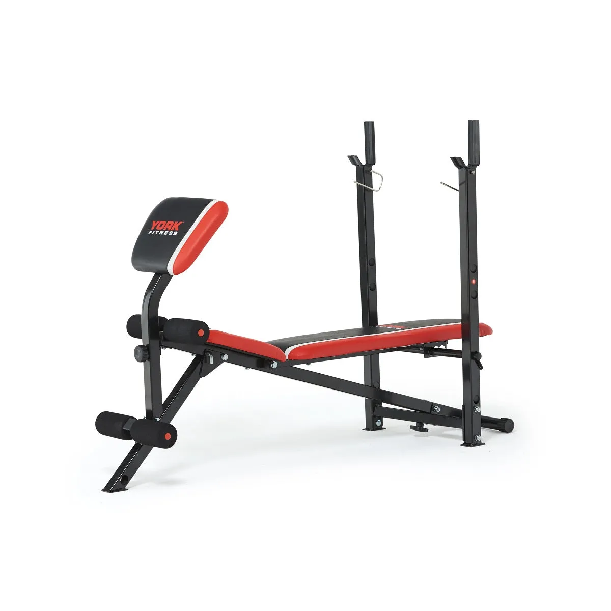 York Fitness Warrior 2 in 1 Folding Barbell & Ab Bench with Curl