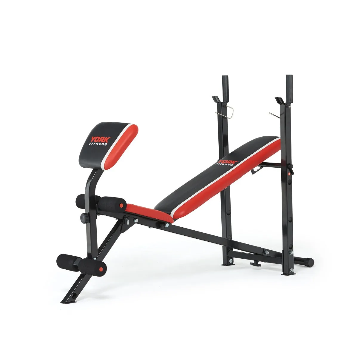 York Fitness Warrior 2 in 1 Folding Barbell & Ab Bench with Curl
