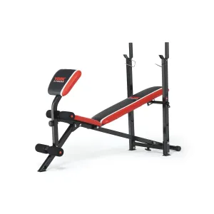 York Fitness Warrior 2 in 1 Folding Barbell & Ab Bench with Curl