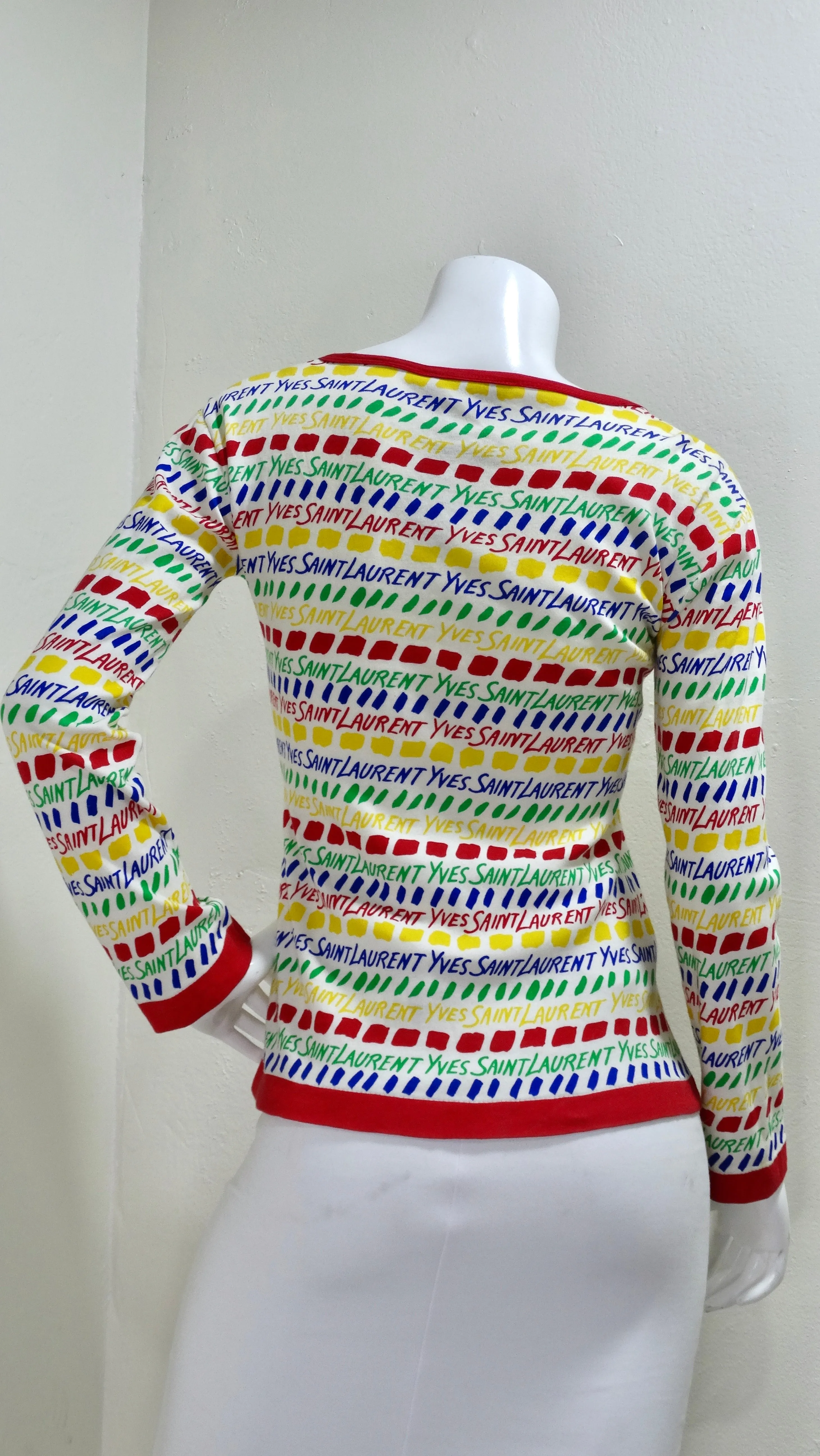 Yves Saint Laurent Cotton Print Long-Sleeve