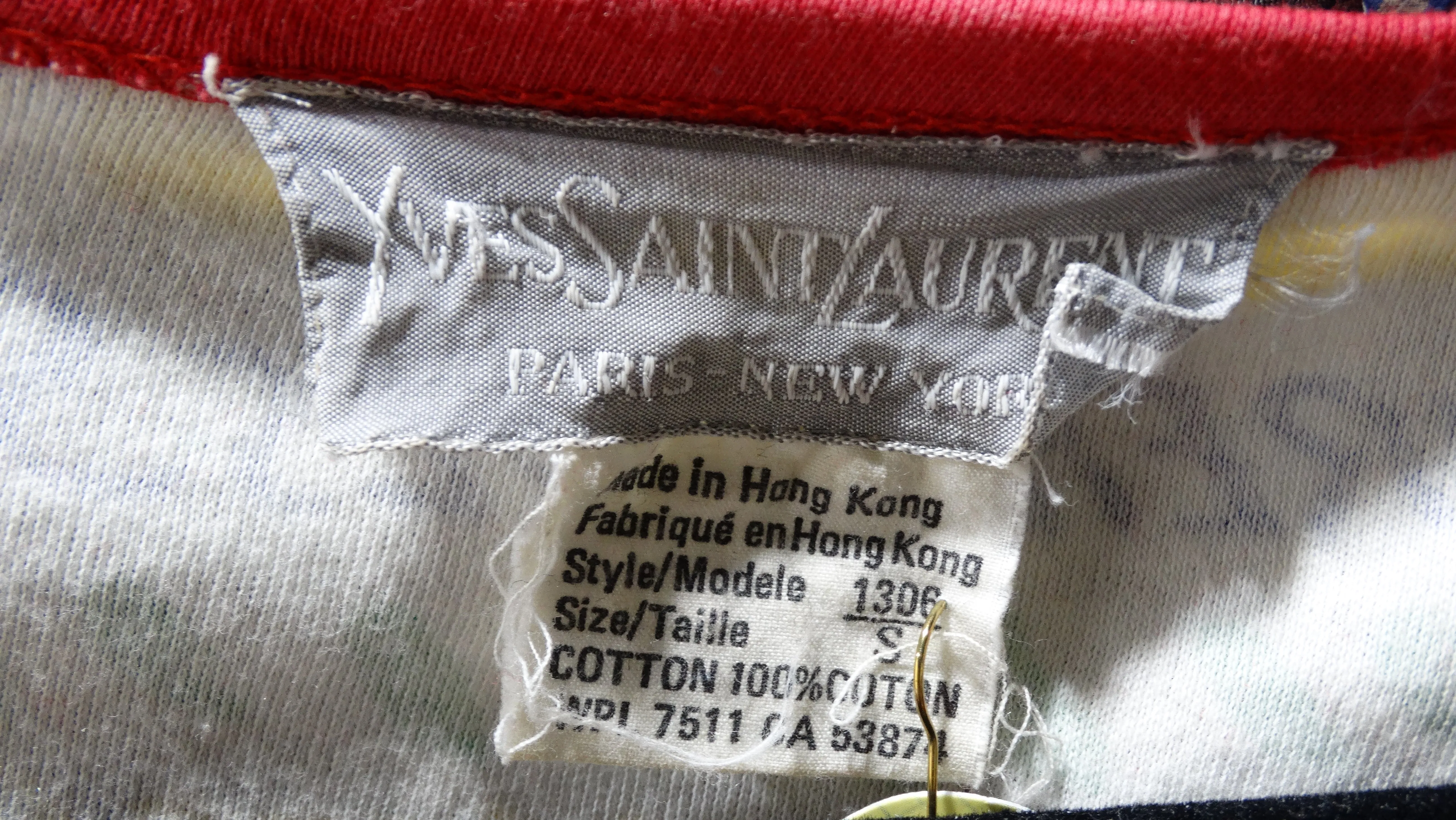 Yves Saint Laurent Cotton Print Long-Sleeve