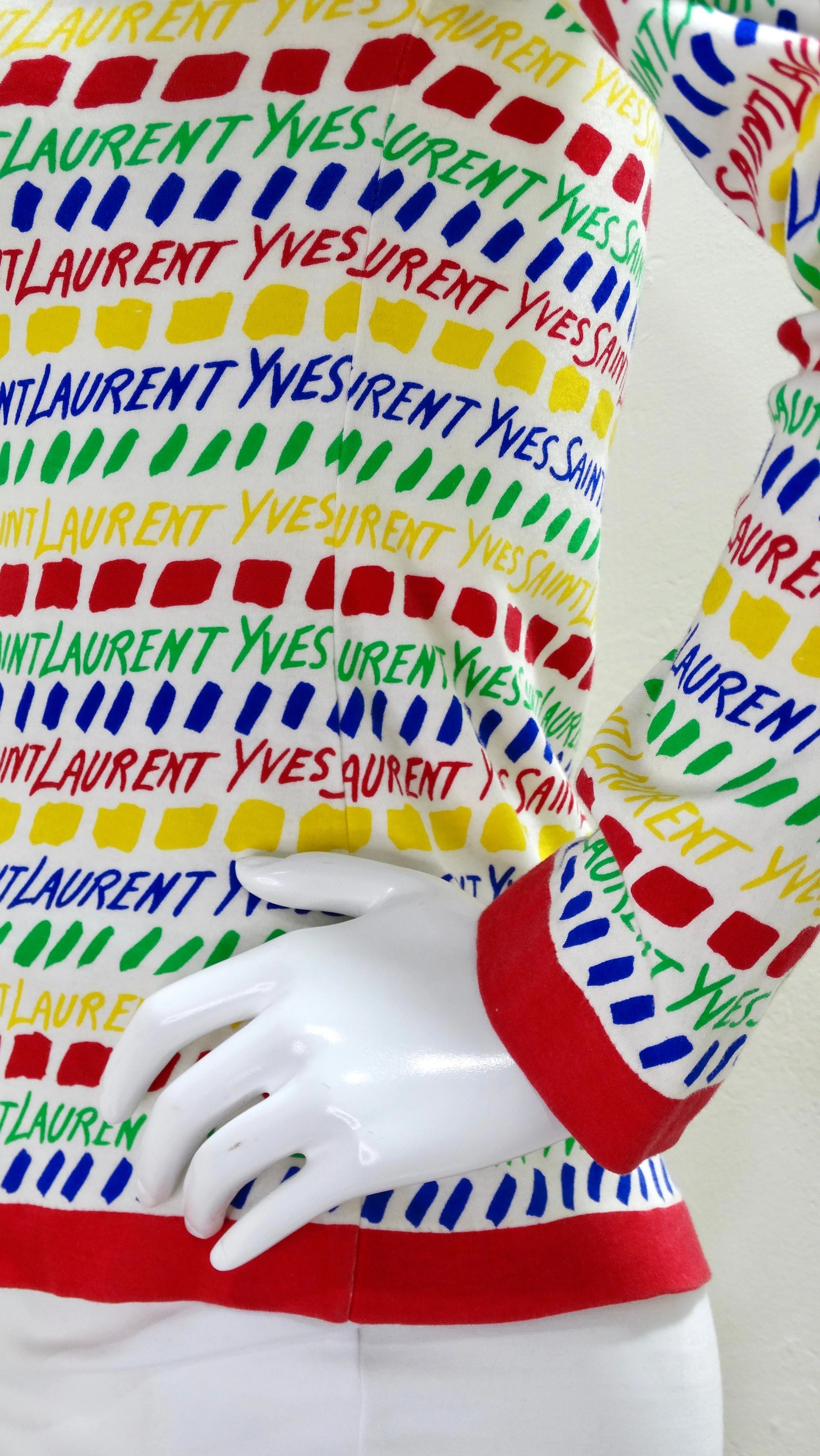 Yves Saint Laurent Cotton Print Long-Sleeve