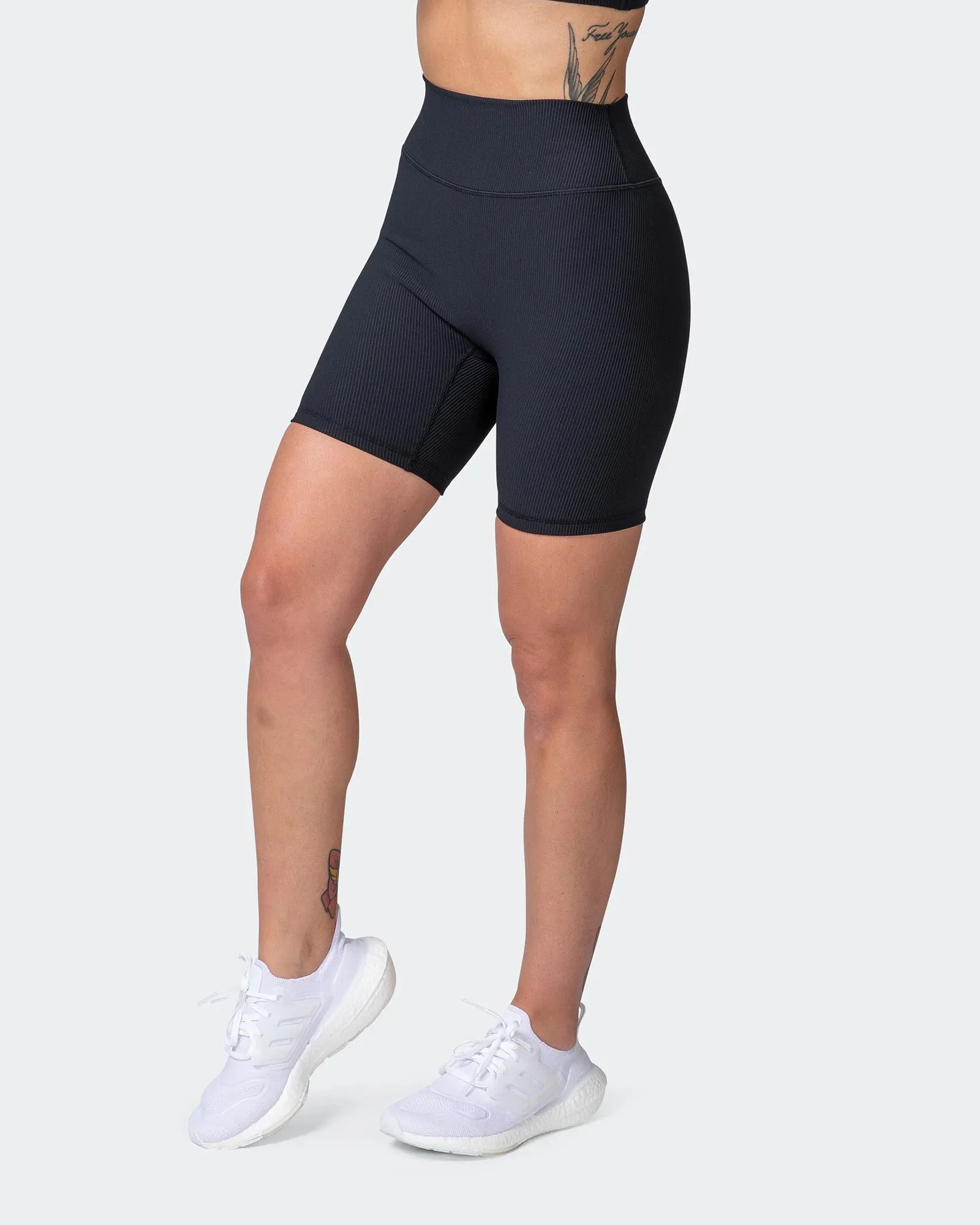 ZERO RISE RIB BIKE SHORTS Black
