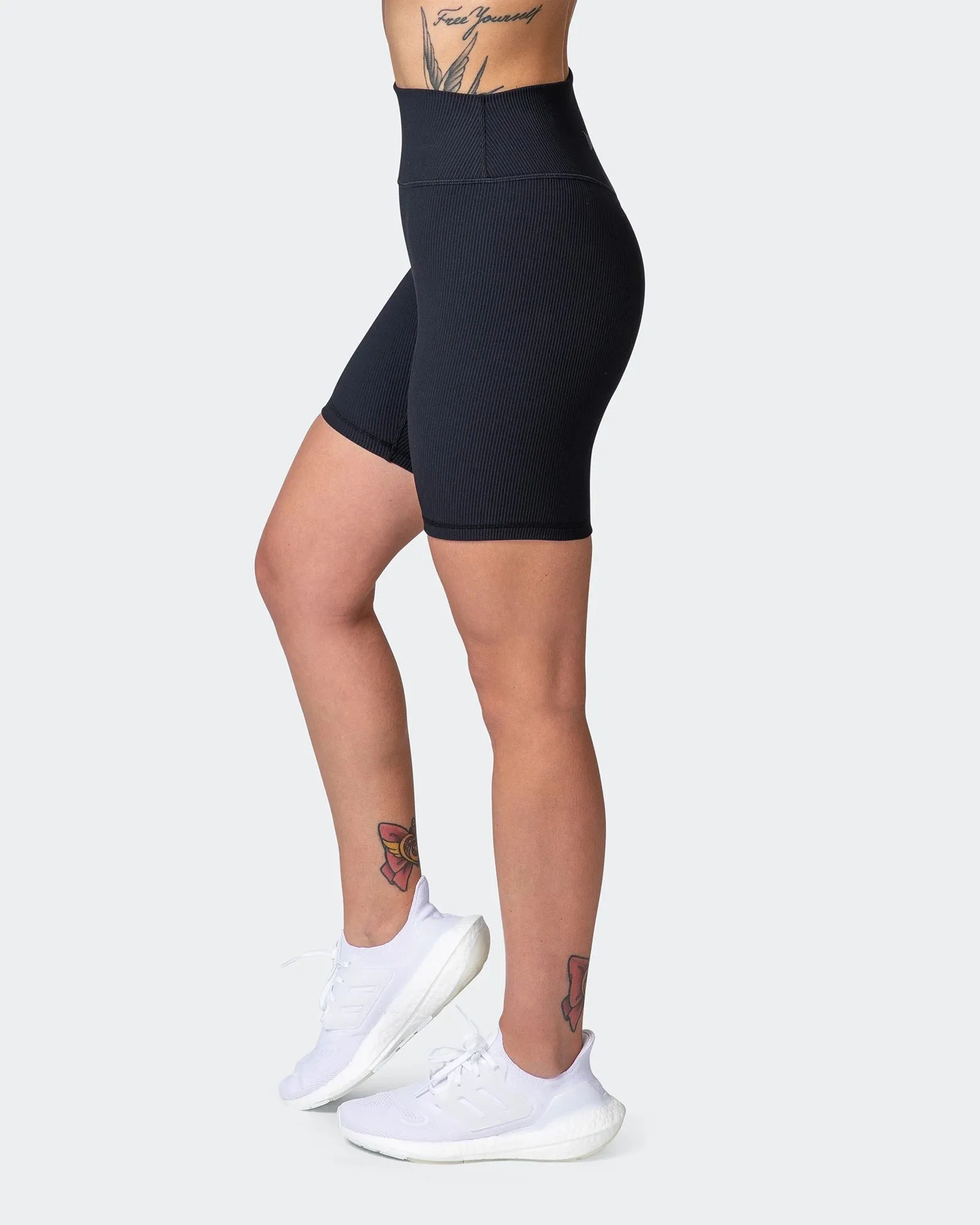 ZERO RISE RIB BIKE SHORTS Black
